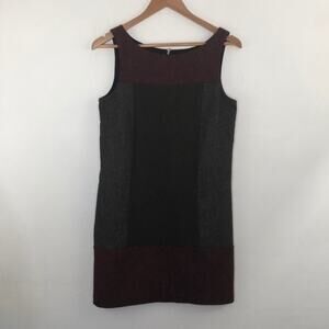 Bailey 44 Tweed Wool Color Block Shift Dress Size Medium